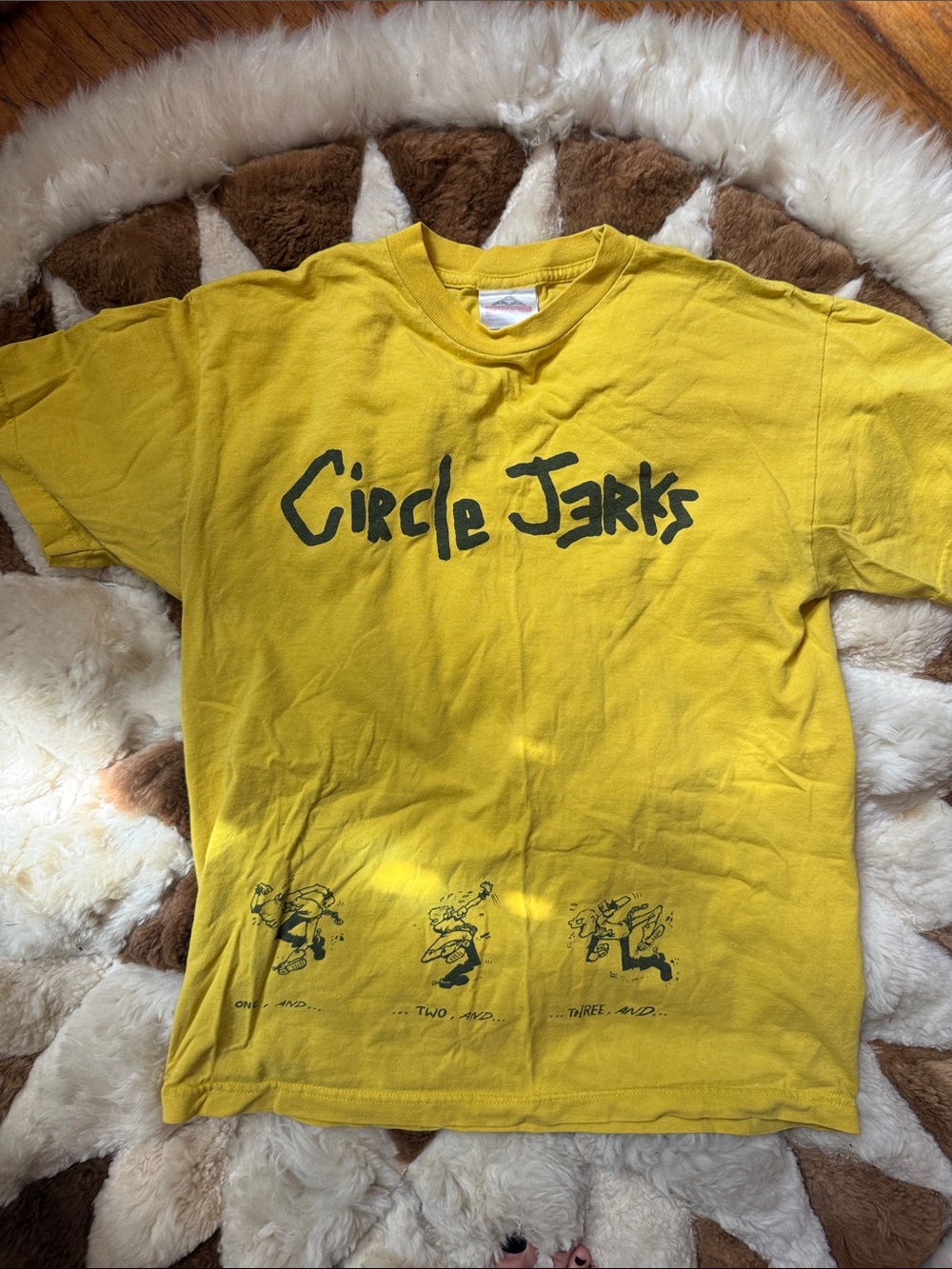 Vintage Circle Jerks punk rock concert Yellow Graphic T-Shirt
